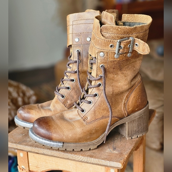 Fly London Shoes - Fly London Women's Lask Mid-Calf Combat Boots